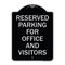 Signmission Parking Reserved Parking for Office and Visitors Heavy-Gauge Aluminum Sign, 24" x 18", BS-1824-23360 A-DES-BS-1824-23360 - alternate 1